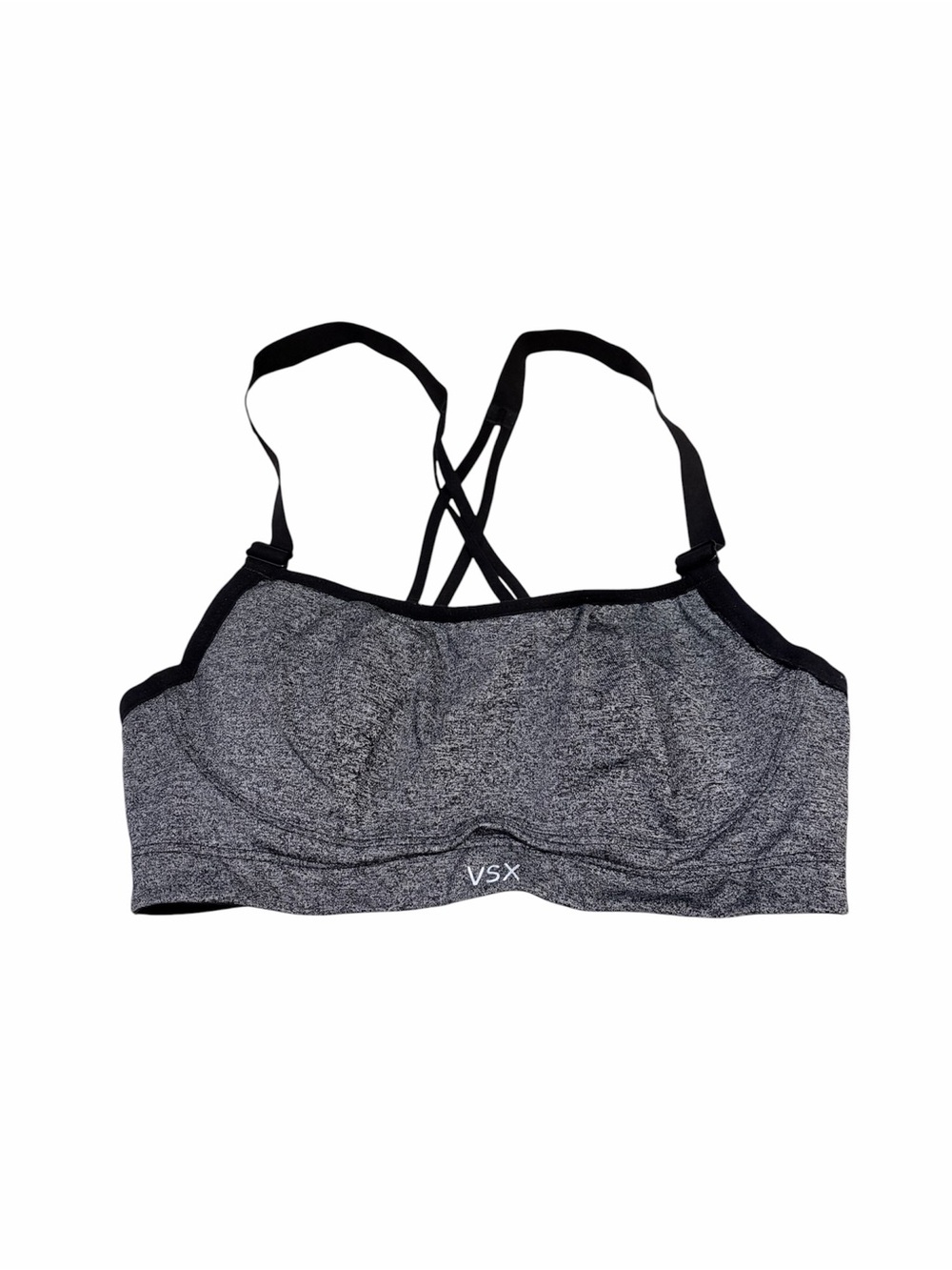 Victoria's Secret VSX Heathered Grey Strappy Sports Bra size 32C